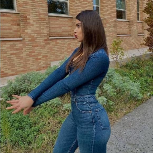 VIRAL TRF DENIM JUMPSUIT  ZARA - Picture 6 of 9